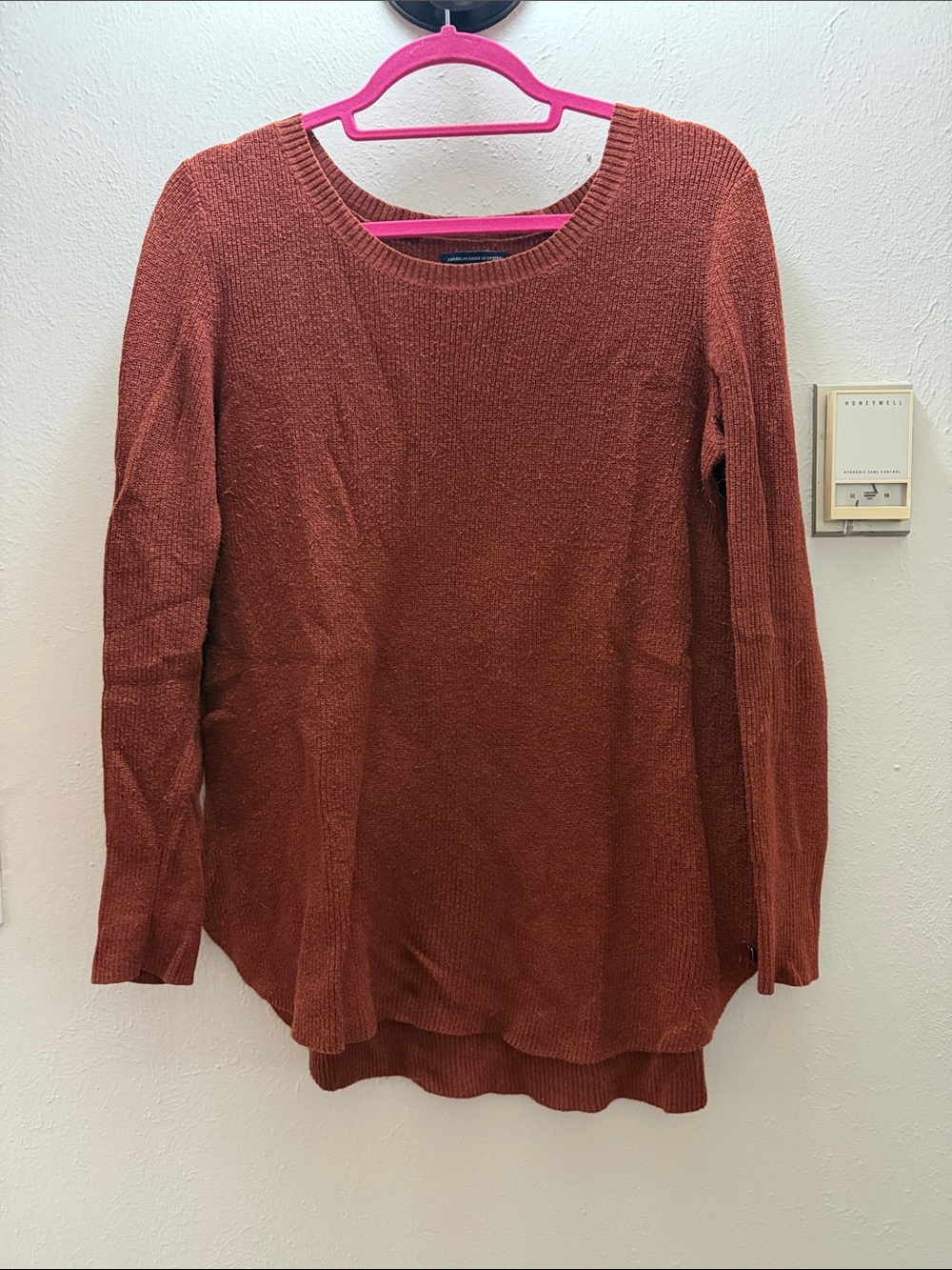 American Eagle Outfitters Rust Long Sleeve Knit Sweater